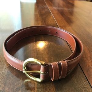 Coach belt, glove leather. British tan, 1.5x35.5”